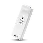 TCELL Push 64GB USB 3.2 Gen1(3.1/3.0) USBメモリー フラッシュドライブ 読み込み 最大100MB/秒 格納式 メモリースティック ジャンプドライブ ホワイト