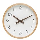 木製の掛け時計式掛け時計天然木製の針と のムーブメントの現代北欧スタイルの直径22 CMが簡単で、数字がはっきり見えます。 … …