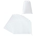 Chocople 巾着 不織布 収納 10枚入り ラッピング 収納 袋 (白, 25×35cm)