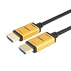 ホーリック 光ファイバー プレミアムハイスピードHDMIケーブル 10m 18Gbps 4K/60p HDR HDMI 2.0規格 スタンダードタイプ ゴールド HH100-531GP