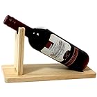 Anberotta 木製 ワインホルダー ワインラック シャンパン ボトル スタンド インテリア ディスプレイ W078 (ブラウン)