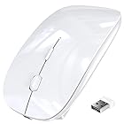 BLENCK ワイヤレスマウス Bluetooth マウス 2.4GHz 光学式 3DPIモード 充電式(White)