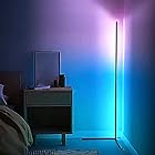 「一体化でシームレスな」RGB 変色 フロアランプ 調光可能 フロアライト 北欧風 LEDランプ コーナーライト 358種類のライトの効果 間接照明 高さ142cm フロアスタンド・ランプ 寝室/リビング/オフィスなど適応 リモコン付き(電池付属