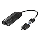 バッファロー 2.5GbE対応 USB LANアダプター TypeAtoC変換コネクタ付属 LUA-U3-A2G/C