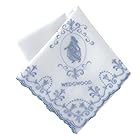 [ウェッジウッド] 刺繍ハンカチ (ライトブルー) ジャスパー [綿100％] 婦人 46cm 138017-2202-12