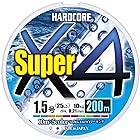 DUEL (デュエル) PEライン 釣り糸 HARDCORE スーパー X4 【 ライン 釣りライン 釣具 高強度 高感度 】 1.5号 200m 5色 H4308-5C