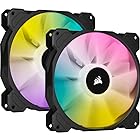 CORSAIR iCUE SP140 RGB ELITE with iCUE Lighting Node CORE 140mm PCケースファン ブラック (2個パック・コントローラー付属) CO-9050111-WW