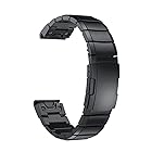 [Ahayo] QuickFit 22mm ステンレス留め金製 バンドビジネス のあるストラップ for GARMIN(ガーミン) Fenix 7 Solar/Fenix 6 / Fenix 5 / Instinct/EPIX 2 / Appro