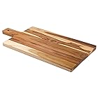 トラモンティーナ サービングボード (カッティングボード) 木製まな板 バーベキュー 50cm×25cm ミートトレイ 取っ手付き 軽量 チーク ブラジル製 13366/051 TRAMONTINA