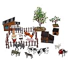 jojofuny 動物フィギュア 農場動物 セット 28個 家畜 リアル 動物模型 ミニチュア 動物モデル 情景コレクション 養殖場 農場 インテリア 誕生日 プレゼント