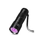 wumio ミニ UV ブラックライト 電池別売 紫外線 12灯 LED 携帯 小型 コンパクト レジン 硬化 汚れ ペット おしっこ 接着剤 夜間 照明 釣り