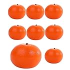 HIRAISM 食品 サンプル オレンジ 果物 フルーツ フェイク 本物 そっくり ディスプレイ 模型 おもちゃ 8個セット