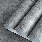 TOTIO 壁紙 コンクリート 打ちっぱなし 40CM × 3M グレー 防水 耐熱 防汚 厚手 剥がせる壁紙 コンクリート調 リメイクシート カッティングシート 簡単な貼付 接着剤付 DIY 壁紙シール ウォールステッカー 床 壁 装飾シート