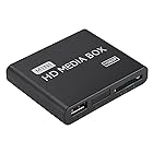 HDメディアプレーヤー 1080Pビデオ AV/H D M I/YPbPr出力 100Mbps 超高速 HD ボックス 写真・動画プレーヤー ビデオデコード 再生マルチ出力 USB モバイルハード SDカード データロス伝送 幅広い互換性(美?)