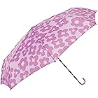 [ムーンバット] 折りたたみ傘 estaa(エスタ) フラワー おりたたみ傘 雨傘 耐風傘 シンプル オシャレ かわいい レディース プレゼント【晴雨兼用・UVカット・強風でも壊れにくい】 ピンク ピンク 親骨の長さ：約58㎝