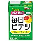 江崎グリコ 毎日ビテツ フルーツミックス 100ml紙パック×15本入×(2ケース)