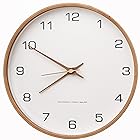 §BOMU-TECH∞BOMU 掛け時計 おしゃれ 北欧 壁掛け時計 ウォールクロック インテリア時計 シンプル スイープ シンプル おしゃれ 静音 時計 壁掛け時計 12インチ(直径30cm)(ホワイト)