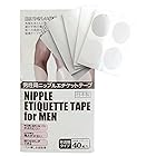 [エーゾン] ニップレス 男性用 ニップルエチケットテープ40枚（20回分） 日本製 半透明タイプ 肌にやさしい粘着 筋トレ マラソン ランニング