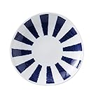 西海陶器(Saikaitoki) 波佐見焼 変形小皿 豆皿 プレート 皿 径約10cm 藍染十草 電子レンジ可 食洗機可 日本製 33002