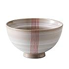 西海陶器 有田焼 お茶碗 飯碗 中 錦線粉引 赤 日本製 43033 レッド