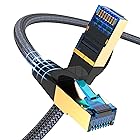 Cat 8 LAN ケーブル 2M，Ciwoda 屋外、屋内用ナイロン編組 Cat 8 ケーブル S/FTP、ヘビーデューティー26AWG、40Gbps、2000MHz、Xbox、POE、PS 5、Routerに適用されます。