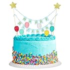 GUARDBIRD ケーキトッパー 7点セット 誕生日ケーキ飾り ケーキ挿入カード ケーキデコレーション 豪華セット HAPPY BIRTHDAY 風船 お誕生日 記念写真 写真撮影 誕生日パーティー 結婚式 お祝い かわいい 男女通用