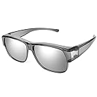 [TINHAO] 偏光 オーバーグラス メガネの上から オーバーサングラス 偏光サングラス UV400カット 紫外線対策 軽量花粉サングラス TR90フレーム メンズ レディース 運転用 ゴルフ 釣り 登山