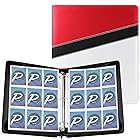 PAKESI カードファイル カードバインダー 9ポケット 720枚収納可能 40ページ入り 高い透明度 PU皮套 防水性 耐摩耗性 赤と白のカラーマッチング トレーニングカード スターカード ゲームカード コレクションファイル トレカファイル