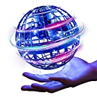 フライングボール ジャイロ 飛行ボールトイ UFOおもちゃ ブーメランスピナー ドローンおもちゃ LEDライト付き 人気を集めているプレゼント (ブルー) F41600000894