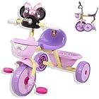 子供用三輪車 リニクル、便利なトロリーの赤ちゃん子供ディズニーのおもちゃの三輪車の折りたたみ式車610x720x470mm（色：紫）