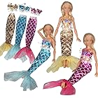 3セット 人形用人魚服 1/6ドール用服 水着 Tanoshow ジェニー用服 人形用ドレス 手作り アクセサリー