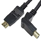 差込プラグが前後に曲がる HDMI ケーブル 2m 4K対応 ver1.4 壁掛けテレビなど隙間の少ない場所への設置に