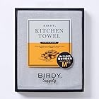 【メーカー限定】BIRDY. Supply キッチンタオル Mサイズ(40 x 70cm) マットグレー + ミニグラスタオル(試供品)付き