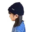 [TRAX SHOP] 11色 ニット帽 キッズ 女の子 帽子 女子 小学生 子ども 子供 ニットキャップ (ネイビー)