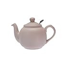 紅茶の本場イギリスの家庭用 ティーポット 2杯分600ml ノルディックピンク せっ器 ころんとした丸いフォルムが可愛らしい ステンレス製の目の細かいティーストレーナー付き LONDON POTTERY FARM HOUSE エンヴェールヘルック