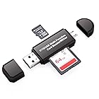 VJK SDメモリー カードリーダー USBマルチカードリーダー 多機能 OTG SD/Micro SDカード両対応Micro usb/USB接続 USB2.0端子とMicro USB端子