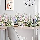 Aduson ウォールステッカー 植物 花 可愛い ウォールペーパー ウォールデコ 壁紙 おしゃれ はがせる 装飾 北欧 インテリア リビングルーム