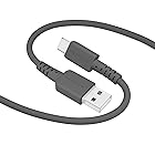MOTTERU (モッテル) USB-A to USB-C シリコンケーブル 充電 データ転送 iPhone15シリーズ対応 しなやかでやわらかい 絡まない 断線に強い Quick Charge3.0 Android スマートフォン 対応 温度セ