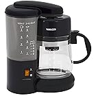 [山善] コーヒーメーカー 650ml 5杯用 ドリップ式 アイスコーヒー 簡単操作 保温機能 水量目盛り付き コンパクト ブラック YCA-502(B)