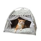 aimoha ペットベット ネコ 犬 ペットベッド テント型 ペットソファー 猫用 犬用 マット【L】 GRAY
