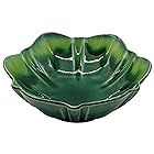 美濃焼 祥泉 小鉢 皿 プレート 直径約12cm 花ぐるま 緑釉流し 日本製 532-0055