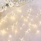 regalo オーガンジー 生地 LEDライト 5m 50球 結婚式 ウェルカムスペース 電池式 セット 装飾 チュール 布 イルミネーションライト ナチュラル