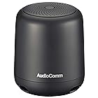 オーム電機 AudioComm ワイヤレスラウンドスピーカー ブラック ASP-W120N-K 03-2299 OHM Bluetooth 無線 ポータブルスピーカー