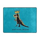 Basquiat Dinosaur バスキア恐竜 フロアマットカーペット おしゃれ 人気 ラグマット 耐久性 滑り止め 洗濯可能 1年中使えるタイプ 手触りが柔らかい 色あせない 洗えるカーペット
