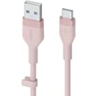 Belkin USB-A to USB-C シリコンケーブル iPad mini / iPad Pro / iPad Air / Galaxy / Androidスマートフォン対応 高耐久 USB-IF認定 1メートル ピンク BOOST CHA
