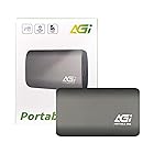 AGI 2TB 外付け SSD、USB3.2 Gen2 【PS4 / PS5 動作確認済み】Type-C to Type-C/Aケーブル、耐衝撃 アルミ筐体 ポータブル(読み込み速度530MB/秒）AGI2T0GIMED138