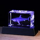 誕生日 男性 人気 父親 男の子 彼氏 プレゼント 【正規品】K9クリスタル 3Dサメ LEDライトベースUSB充電