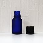 【遮光性 精油用ボトル】10ml ガラス製 フロスト加工 ブルー ドロッパー エッセンシャルオイル アロマ 保存 容器 詰め替え