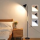 フロアライト フロアスタンド フロアランプ スタンドライト LED電球 E27付き 3色調光 間接照明 雰囲気ランプ 装飾照明 スイッチ付き電源コード 北欧 (ブラック)