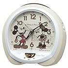 セイコークロック 目覚まし時計 置き時計 キャラクター ディズニーミッキーマウス ミニーマウス ディズニータイム アナログ アイボリー 130×140×96mm FD483C